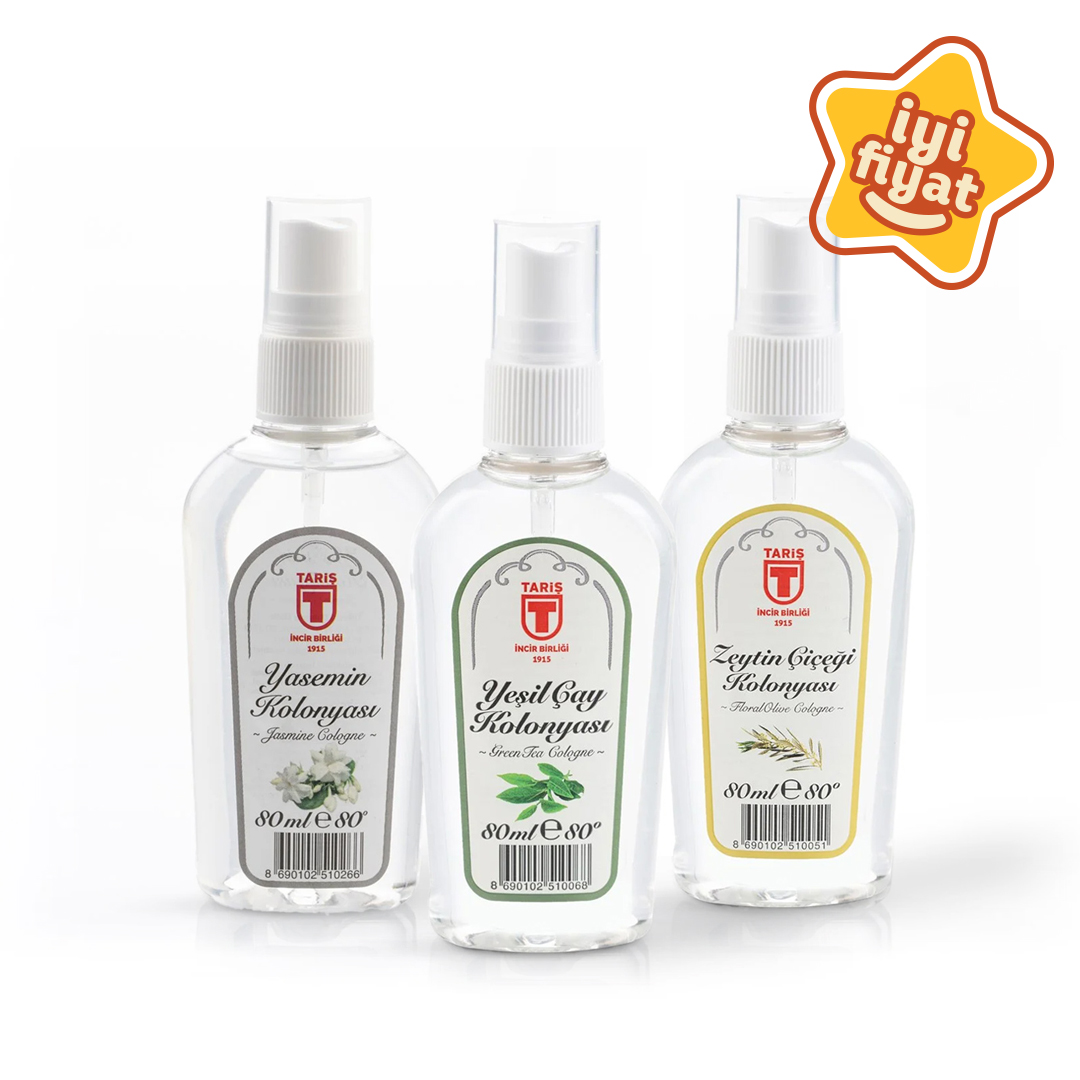 Tariş 80ml 3'lü Mini Kolonya